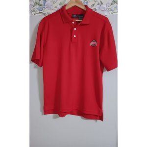 Active Red Small Ohio State Casual Polo Event Athleisure Pullover Occasion Top